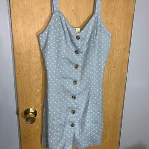 blue polkadot dress